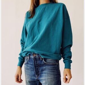 The Hey Gang Boxy Sweatshirt, Teal, Size 0 BNWT